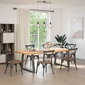 vidaXL Πόδια Τραπεζαρίας Σχήματος V 2 τεμ. Ανθρακί 100x(72-73,3) εκ. Ατσάλι