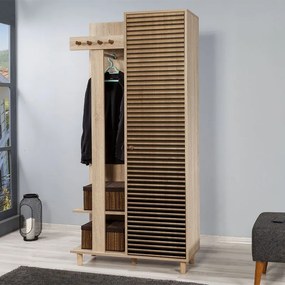 Έπιπλο εισόδου Soho Megapap από μελαμίνη χρώμα sonoma 90x36x194εκ.-GP052-0008,1