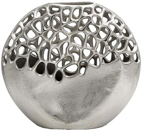 Βάζο 934-225-052 30x8x27cm Silver Αλουμίνιο