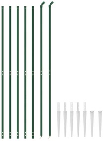 vidaXL Συρματόπλεγμα Περίφραξης Πράσινο 1,6 x 10 μ. με Καρφωτές Βάσεις