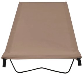 Κρεβάτι Κάμπινγκ Χρώμα Taupe 180x60x19εκ. Ύφασμα Oxford/Ατσάλι  - Μπεζ-Γκρι