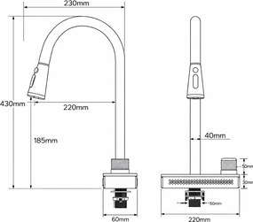 Tema MF 7910 Chrome – Μπαταρία Κουζίνας με Καταράκτη &amp; Ντους