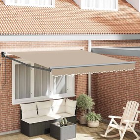 vidaXL Σκηνίτσα Αναδιπλούμενη Μπεζ 350 x 250 εκ ύφασμα