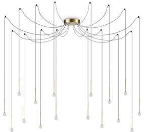 Φωτιστικό Οροφής Κρεμαστό Lucciola 284019 20x543,5cm LED 16W 3000K 1500Lm Brass Ideal Lux