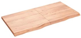 vidaXL Ράφι Τοίχου Ανοιχτό Καφέ 120x60x(2-4)εκ. Επεξ. Μασίφ Ξύλο Δρυός