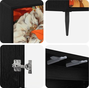 vidaXL Ντουλάπι TV GENNEP 102 x 33 x 51 εκ Μαύρη Δρυς