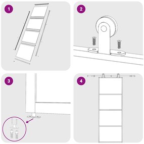 vidaXL Συρόμενη Πόρτα Λευκή Αμμοβολή 76 x 205 εκ. Γυαλί ESG/Αλουμίνιο