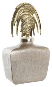 Βάζο DKD Home Decor Κρυστάλλινο Μπεζ Χρυσό Αλουμίνιο (28 x 11 x 45 cm)