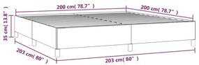 ΠΛΑΙΣΙΟ ΚΡΕΒΑΤΙΟΥ ΓΚΡΙ 200X200 ΕΚ. ΑΠΟ ΣΥΝΘΕΤΙΚΟ ΔΕΡΜΑ 347273