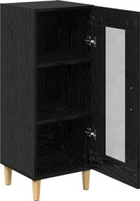 vidaXL Πλαϊνό γραφείο Μαύρη Οξυά 34.5 x 32.5 x 90 εκ.