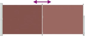 vidaXL Σκίαστρο Πλαϊνό Συρόμενο Βεράντας Καφέ 180 x 500 εκ.