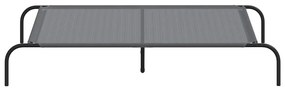 vidaXL Ανυψωμένο κρεβάτι σκύλου γκρι 130x80x20 cm Textilene και χάλυβα