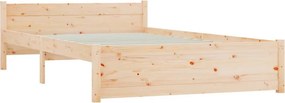 vidaXL Πλαίσιο Κρεβατιού 150 x 200 εκ. Μασίφ Ξύλο King Size