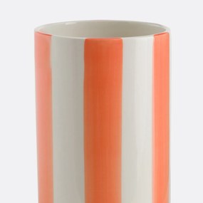 Κεραμικό βάζο με ρίγες, Υ18 εκ., Jaoma