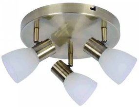 Σποτ Φωτιστικό Οροφής 3XE14 μεταλλικό 9064-3Φ Inlight-9064-3Φ-Οξυντέ-Μπρονζέ 9064-3Φ-Οξυντέ
