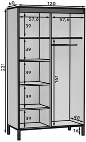 Ντουλάπα Curt-Μ συρόμενη-Artisan