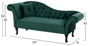 ΑΝΑΚΛΙΝΔΡΟ T.CHESTERFIELD NIOVI HM3007.03 ΚΥΠΑΡΙΣΣΙ ΒΕΛΟΥΔΟ-ΜΑΥΡΑ ΠΟΔΙΑ 187x61x82Υεκ