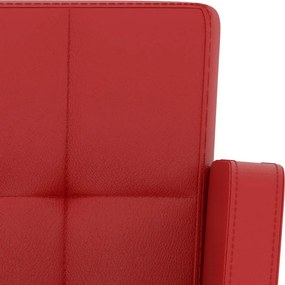vidaXL Σκαμπό Μπαρ 2 τεμ. Κόκκινα από Συνθετικό Δέρμα