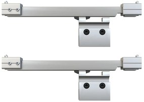 vidaXL Συρόμενη Πόρτα Ασημί 76x205εκ. Γυαλί ESG/Αλουμίνιο Μαλακά Στοπ