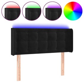 Κεφαλάρι Κρεβατιού LED Μαύρο 103x16x78/88 εκ. Βελούδινο 3123714