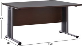 ΓΡΑΦΕΙΟ ΕΠΑΓΓΕΛΜΑΤΙΚΟ VALDEN HM2045.02 WENGE 150X80X75