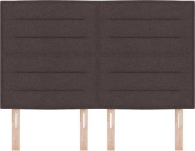 vidaXL Κεφαλάρι Σκούρο Καφέ 160 cm ύφασμα