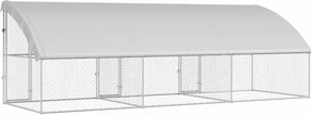 vidaXL Κλουβί Σκύλου 3 pcs Ασημί 6 x 2 x 2 m Γαλβανισμένος χάλυβας