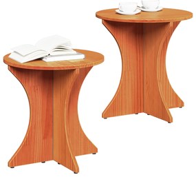 vidaXL Τραπεζάκι σαλονιού 2 pcs Καστανό 46 x 46 x 47 εκ