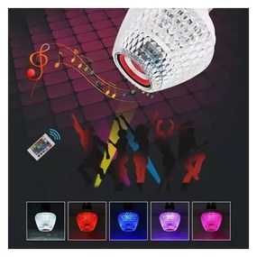 LED ΛΑΜΠΑ/ΗΧΕΙΟ ΜΕ RGB ΦΩΤΙΣΜΟ ZJD-1247-ZJD-1247