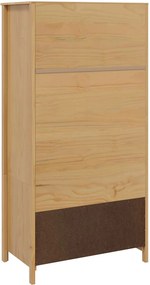 vidaXL Ντουλάπι με ράφι HILL Μέλι Καφέ 84 x 50 x 170 εκ Στερεό πεύκο
