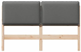 vidaXL Ταπετσαρισμένο κεφαλάρι Φυσικό και Ανοιχτό Γκρι 160 cm