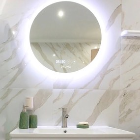 BRUNO καθρέφτης μπάνιου LED BRN-0200, στρόγγυλος, 24W, Φ70cm, IP67