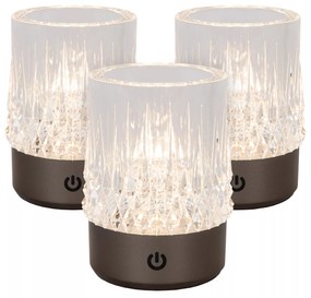 Φωτιστικό Επιτραπέζιο Lucide 46520-03-08 LILY Γκρι Σκούρο (Dark Grey)|Διάφανο (Transparent) 2700 K