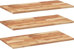 vidaXL Ράφια Κρεμαστά 3 Τεμ. 60x40x2 εκ. Φινίρισμα Λαδιού Μασίφ Ακακία