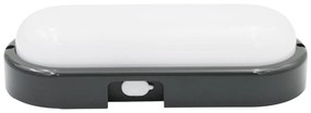 Adeleq Απλίκα Οβάλ PC 100x230mm LED 20W CCT IP54 Γραφίτη 21-230201