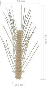 vidaXL Απωθητικές Ακίδες Περιστεριών 5 Σειρών Σετ των 20 10 μ Πλαστικ.