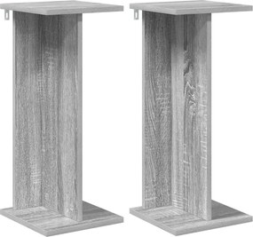 vidaXL Βάση φυτών 2 pcs Γκρι Σονομά 25 x 25,5 x 60,5 εκ.