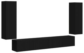 vidaXL Επιτοίχιο 4 pcs Μαύρο