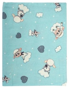 Μαξιλαροθήκη Παιδική Προβατάκι 06 Sky Blue DimCol 35X45 100% Cotton Flannel