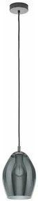 Eglo Estanys Μοντέρνο Κρεμαστό Φωτιστικό Μονόφωτο με Ντουί E27 σε Ασημί Χρώμα 39564