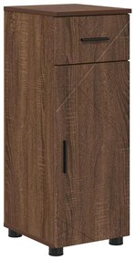 vidaXL Σετ Επίπλων Μπάνιου με ράφι 4 pcs Καφέ δρυς 30 x 35 x 192 εκ.