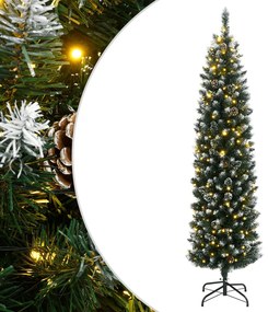 vidaXL Χριστουγεννιάτικο Δέντρο Slim Αρθρωτό με 300 LED 240 εκ.