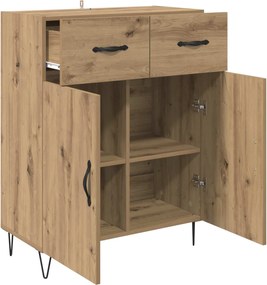 vidaXL Πλαϊνό γραφείο με συρτάρι Artisan Oak 69,5 x 34 x 90 εκ.