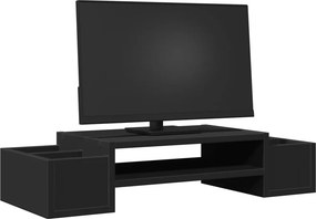 vidaXL Βάση Οθόνης με Αποθ. Μαύρο 70x27x15 εκ. Επεξεργασμένο Ξύλο