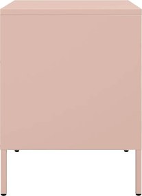 vidaXL Κομοδίνο Ροζ 36x39x50,5 εκ. από Χάλυβα
