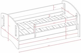 Παιδικό κρεβάτι Classic II-Prasino-180 x 80