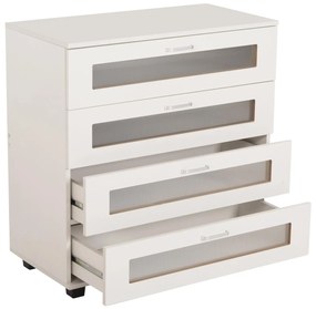 Συρταριέρα THORGAN C9880.03 με 4 Συρτάρια Λευκό 80x40x83Y εκ. 80x40x83 εκ.