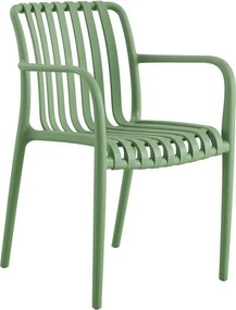 MODA Πολυθρόνα Στοιβαζόμενη PP - UV Protection Απόχρωση Πράσινο   1τμχ