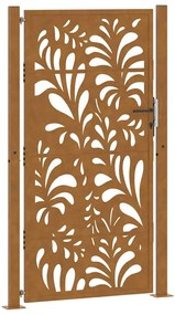 vidaXL Πύλη κήπου 105x180 cm από χάλυβα με κυματοειδές σχέδιο