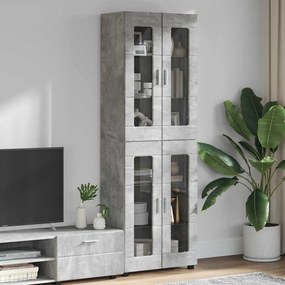 vidaXL Highboard με ράφι FLORIN Σκυρόδεμα Γκρι 60 x 35 x 182 εκ.